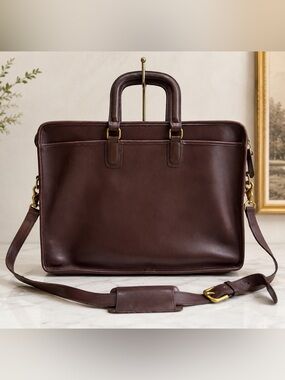 Vintage Coach Legacy Leather Briefcase Messenger Bag Brown USA Made F4C-5276